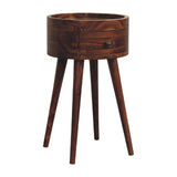 Solid Mango Wood Bedside Cabinet With 1 Drawer - Alina