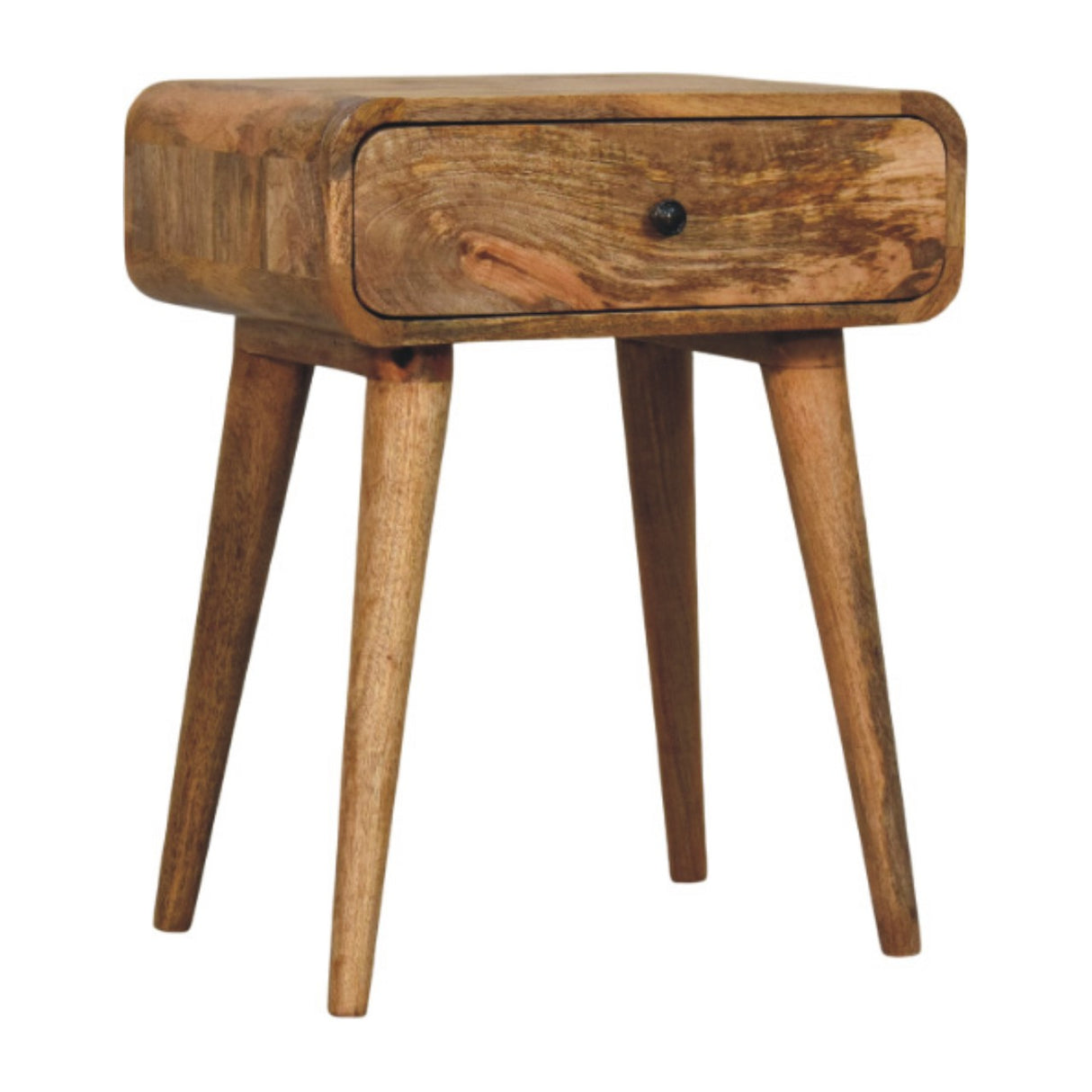 Solid Mango Wood Bedside Cabinet With 1 Drawer - Avora
