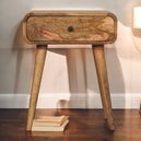 Solid Mango Wood Bedside Cabinet With 1 Drawer - Avora