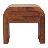 Solid Mango Wood Bedside Cabinet With 1 Drawer - Darcy