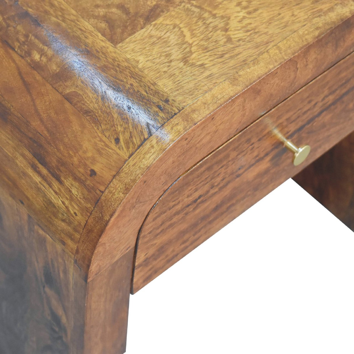 Solid Mango Wood Bedside Cabinet With 1 Drawer - Darcy