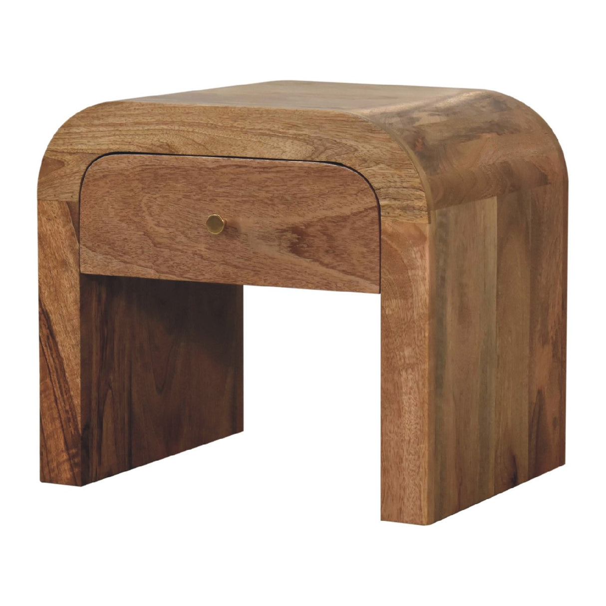 Solid Mango Wood Bedside Cabinet With 1 Drawer - Darcy