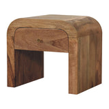 Solid Mango Wood Bedside Cabinet With 1 Drawer - Darcy
