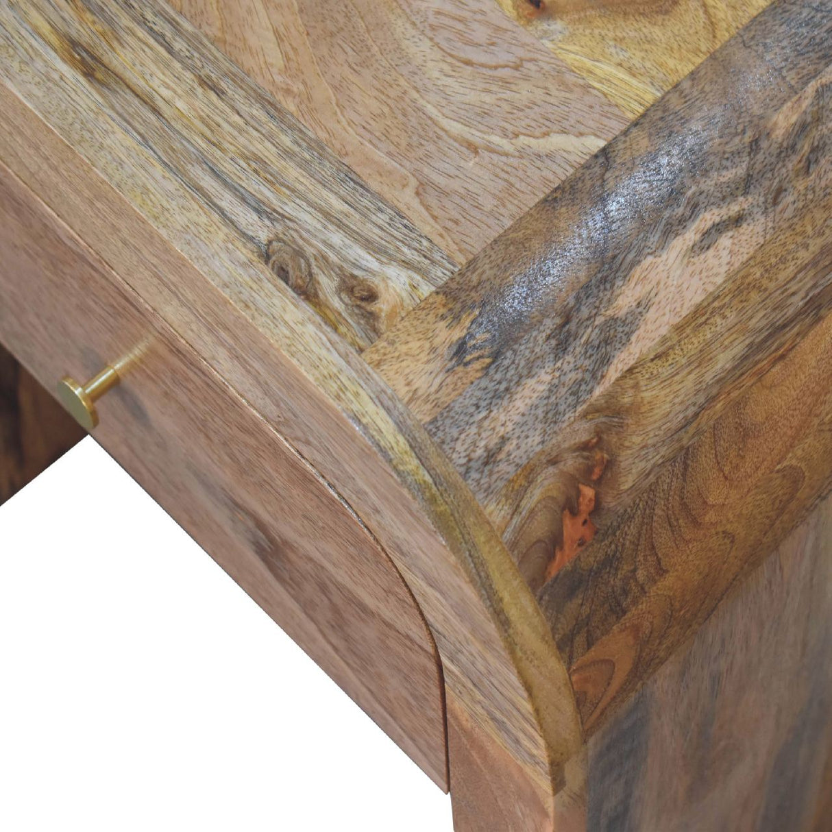 Solid Mango Wood Bedside Cabinet With 1 Drawer - Darcy