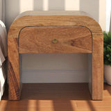 Solid Mango Wood Bedside Cabinet With 1 Drawer - Darcy