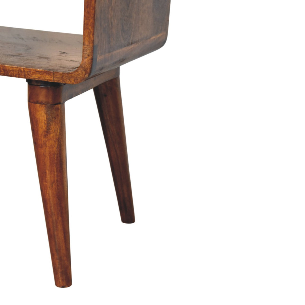 Solid Mango Wood Bedside Cabinet With 1 Drawer And Open Slot - Avora