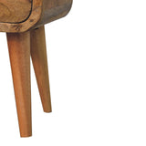 Solid Mango Wood Bedside Cabinet With 1 Drawer And Open Slot - Exeter