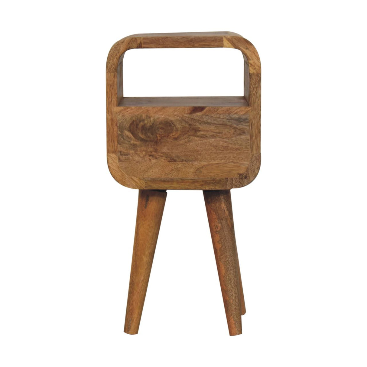Solid Mango Wood Bedside Cabinet With 1 Drawer And Open Slot - Exeter