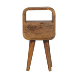 Solid Mango Wood Bedside Cabinet With 1 Drawer And Open Slot - Exeter