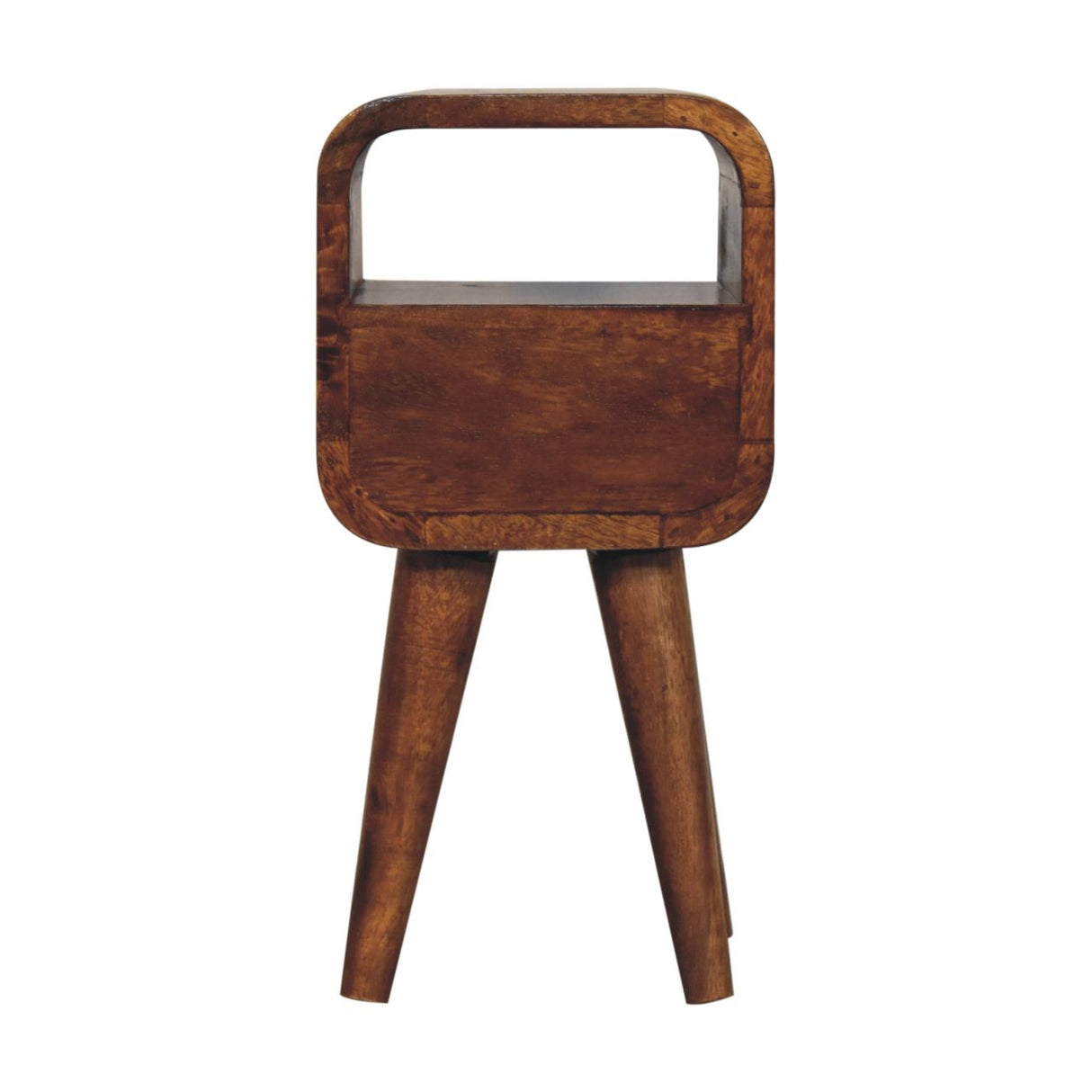Solid Mango Wood Bedside Cabinet With 1 Drawer And Open Slot - Exeter