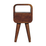 Solid Mango Wood Bedside Cabinet With 1 Drawer And Open Slot - Exeter