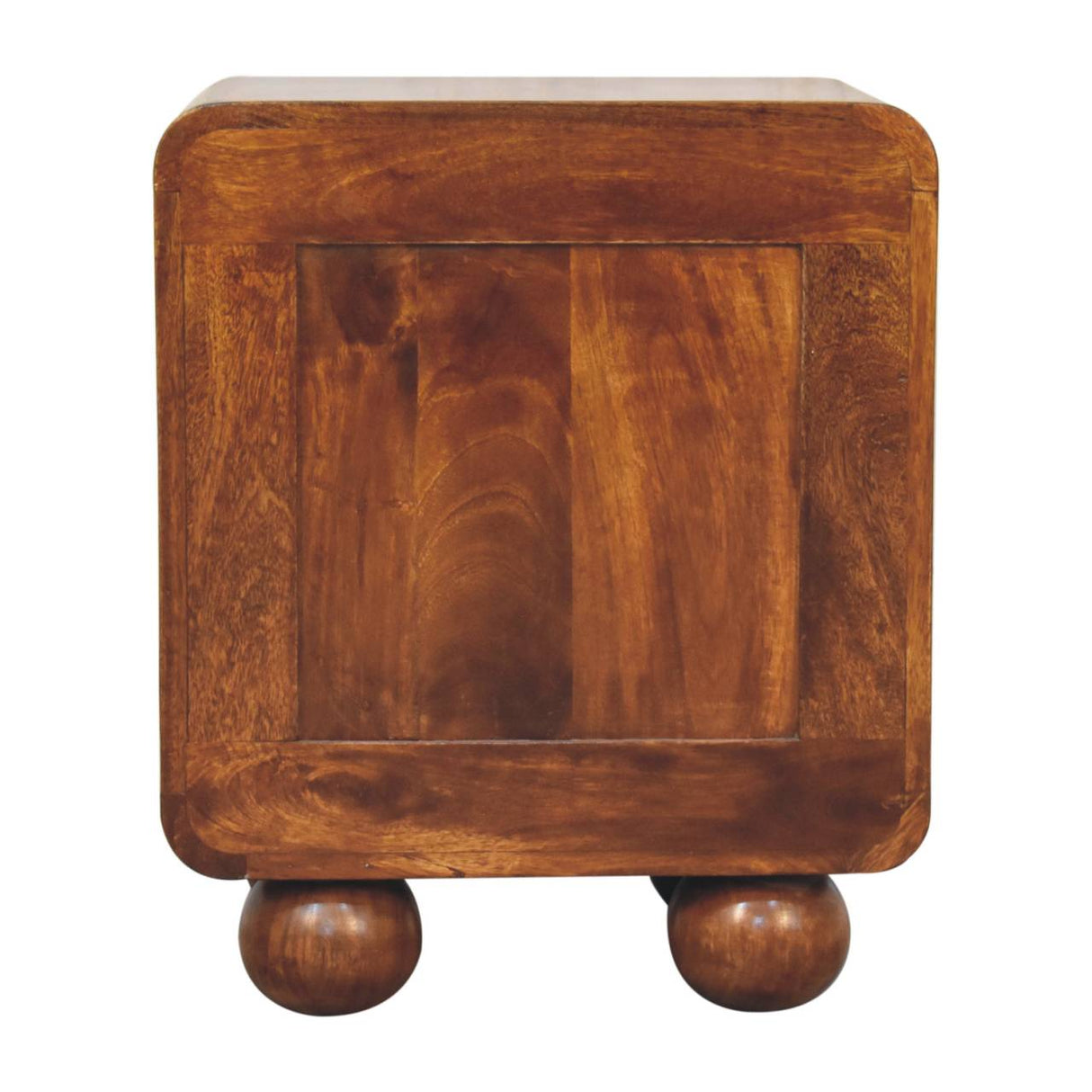 Solid Mango Wood Bedside Cabinet With 1 Woven Front Drawer - Birmingham