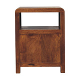 Solid Mango Wood Bedside Cabinet With 2 Drawers - Aspen