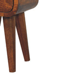 Solid Mango Wood Bedside Cabinet With 2 Drawers - Exeter