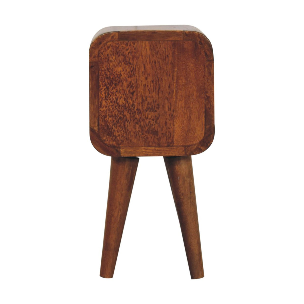 Solid Mango Wood Bedside Cabinet With 2 Drawers - Exeter
