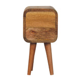 Solid Mango Wood Bedside Cabinet With 2 Drawers - Exeter