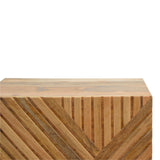 Solid Mango Wood Bedside Cabinet With 2 Drawers - Lille