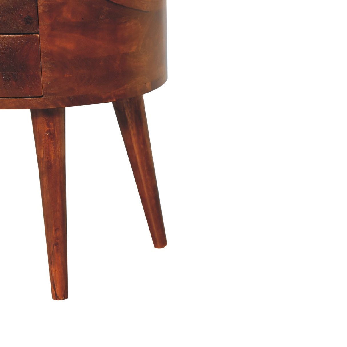 Solid Mango Wood Bedside Cabinet With 2 Drawers - Odyssey