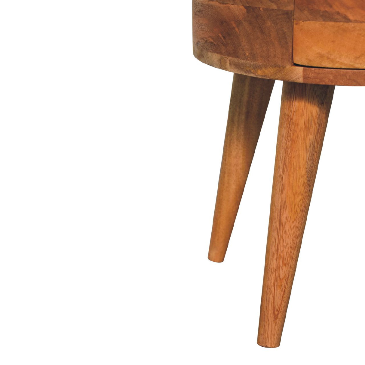 Solid Mango Wood Bedside Cabinet With 2 Drawers - Odyssey