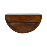 Solid Mango Wood Bedside Cabinet Crescent And Floating - Birmingham