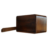 Solid Mango Wood Bedside Cabinet Curve Floating With 1 Drawer - Birmingham