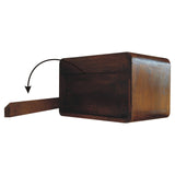 Solid Mango Wood Bedside Cabinet Floating With 1 Woven Front Drawer - Birmingham
