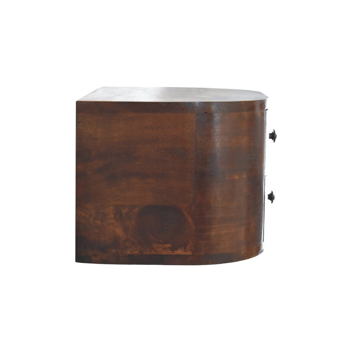 Solid Mango Wood Bedside Cabinet Floating With 2 Drawers - Lunar