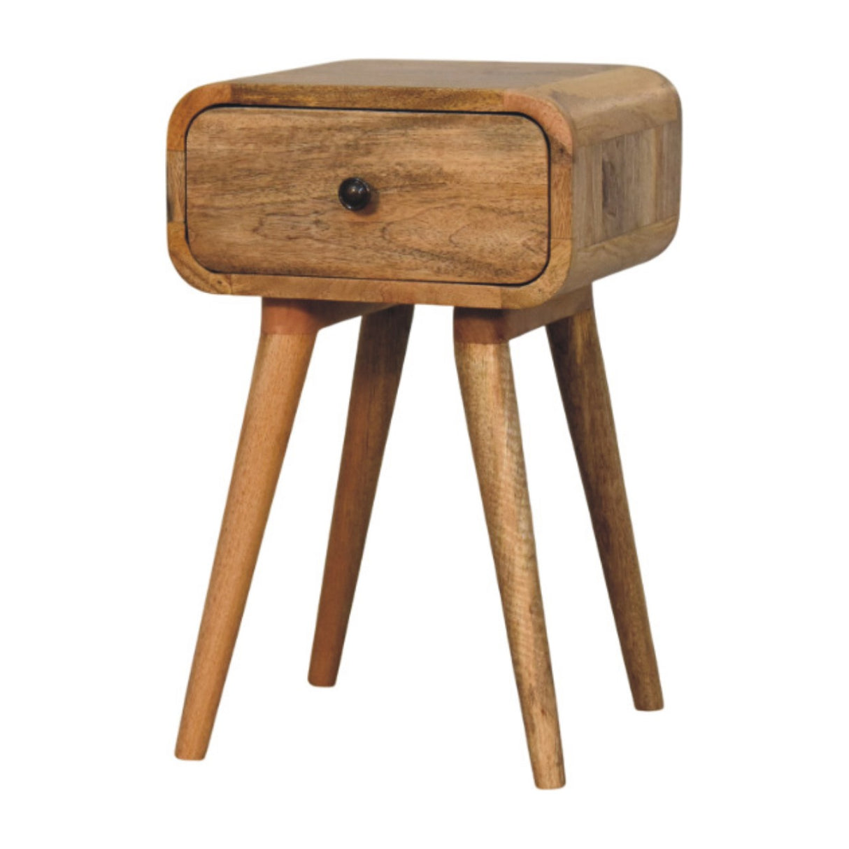 Solid Mango Wood Bedside Cabinet Mini With 1 Drawer - Avora