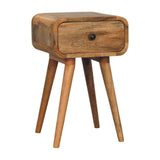 Solid Mango Wood Bedside Cabinet Mini With 1 Drawer - Avora