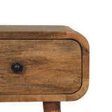 Solid Mango Wood Bedside Cabinet Mini With 1 Drawer - Avora