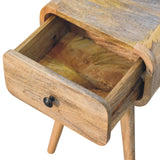 Solid Mango Wood Bedside Cabinet Mini With 1 Drawer - Avora