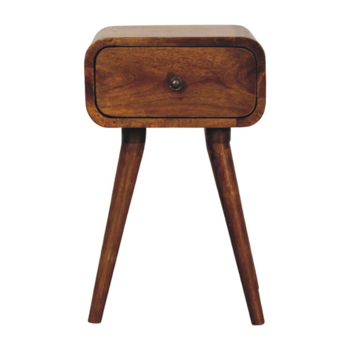Solid Mango Wood Bedside Cabinet Mini With 1 Drawer - Avora