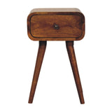 Solid Mango Wood Bedside Cabinet Mini With 1 Drawer - Avora