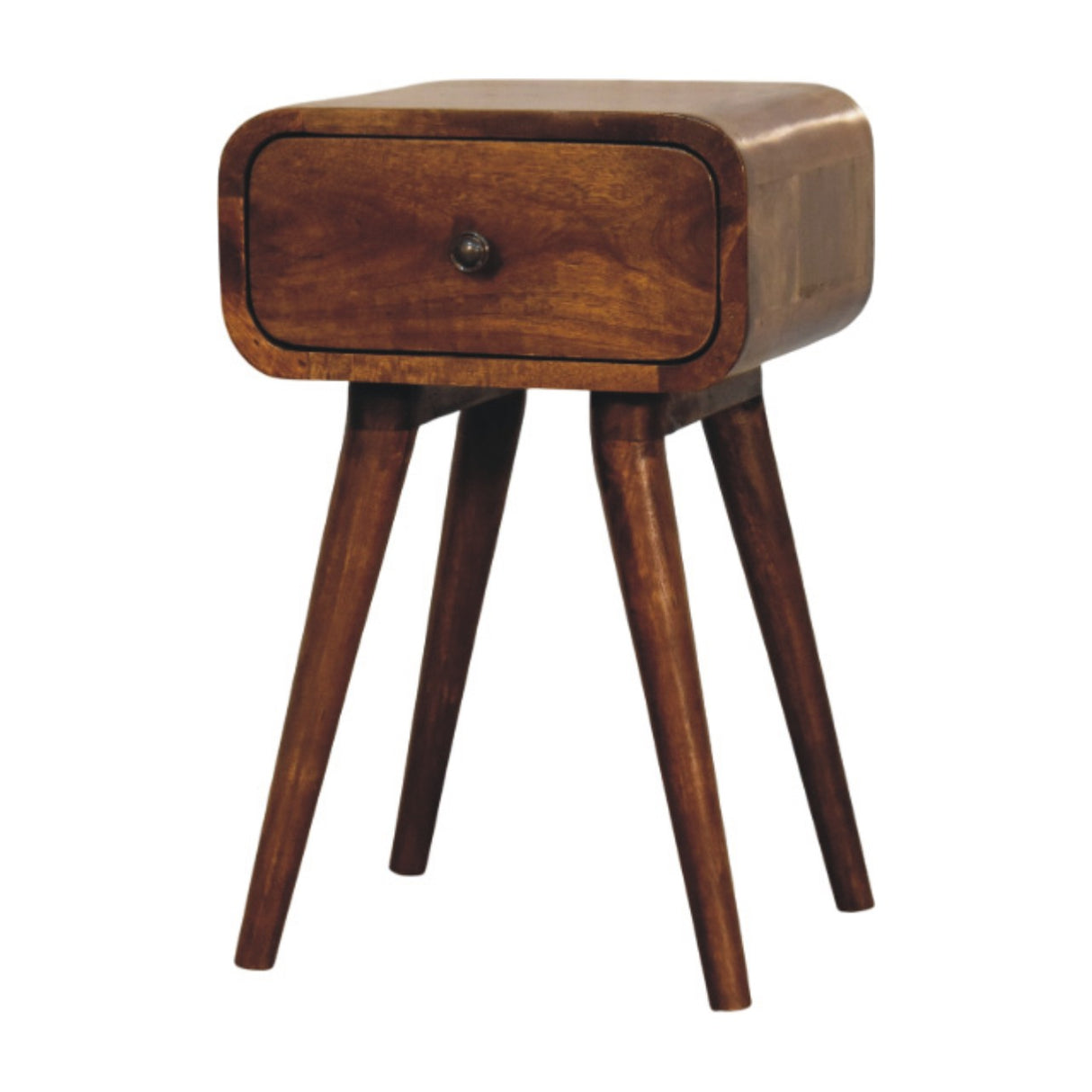 Solid Mango Wood Bedside Cabinet Mini With 1 Drawer - Avora