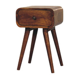 Solid Mango Wood Bedside Cabinet Mini With 1 Drawer - Avora