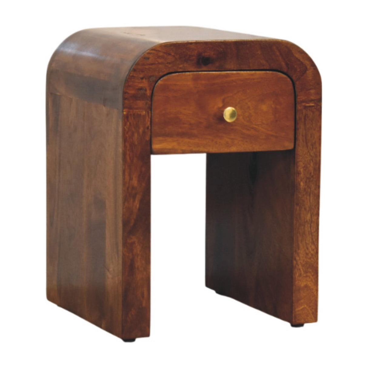 Solid Mango Wood Bedside Cabinet Mini With 1 Drawer - Darcy