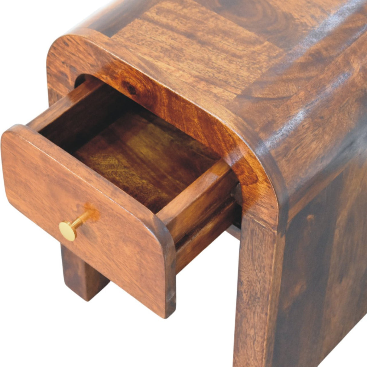 Solid Mango Wood Bedside Cabinet Mini With 1 Drawer - Darcy