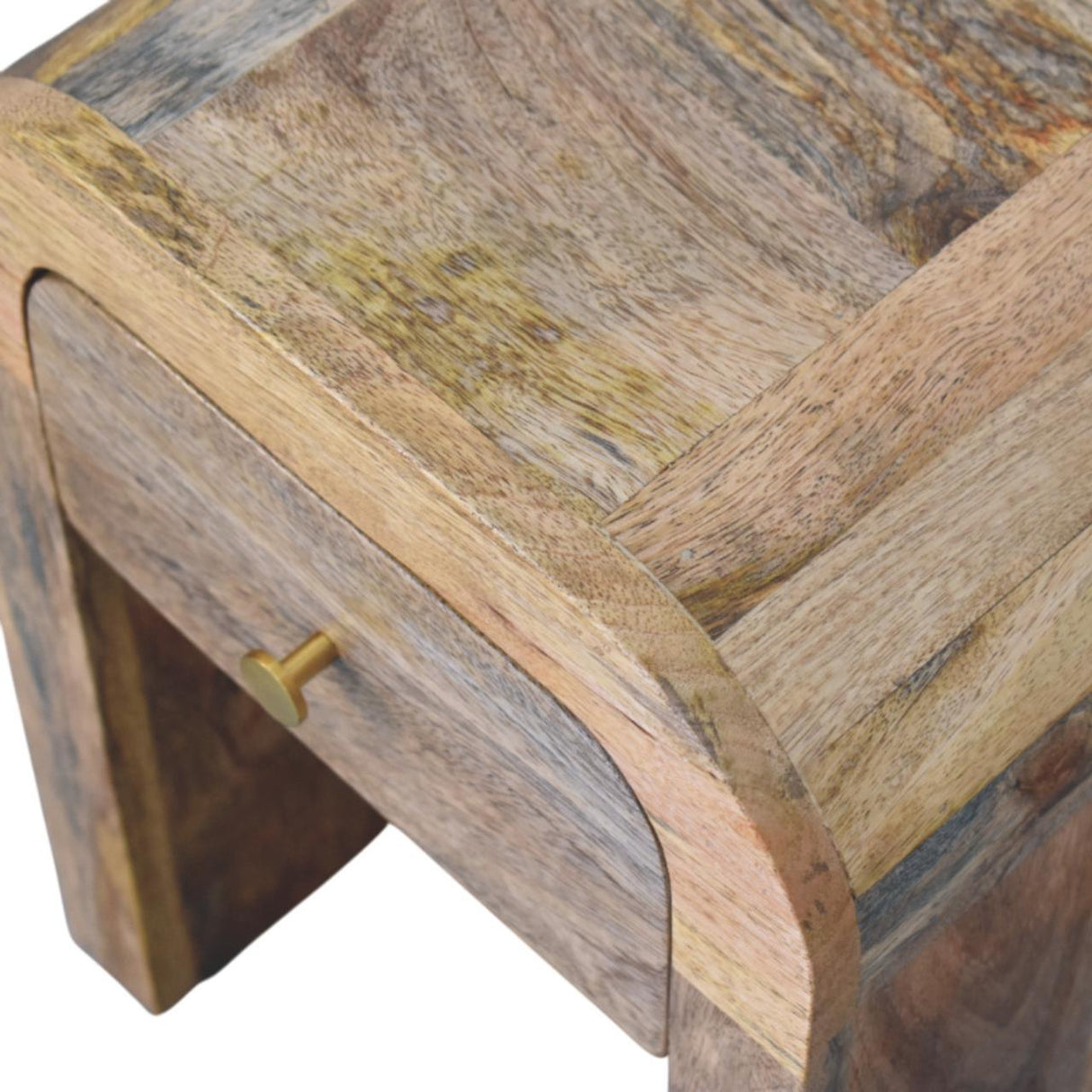 Solid Mango Wood Bedside Cabinet Mini With 1 Drawer - Darcy