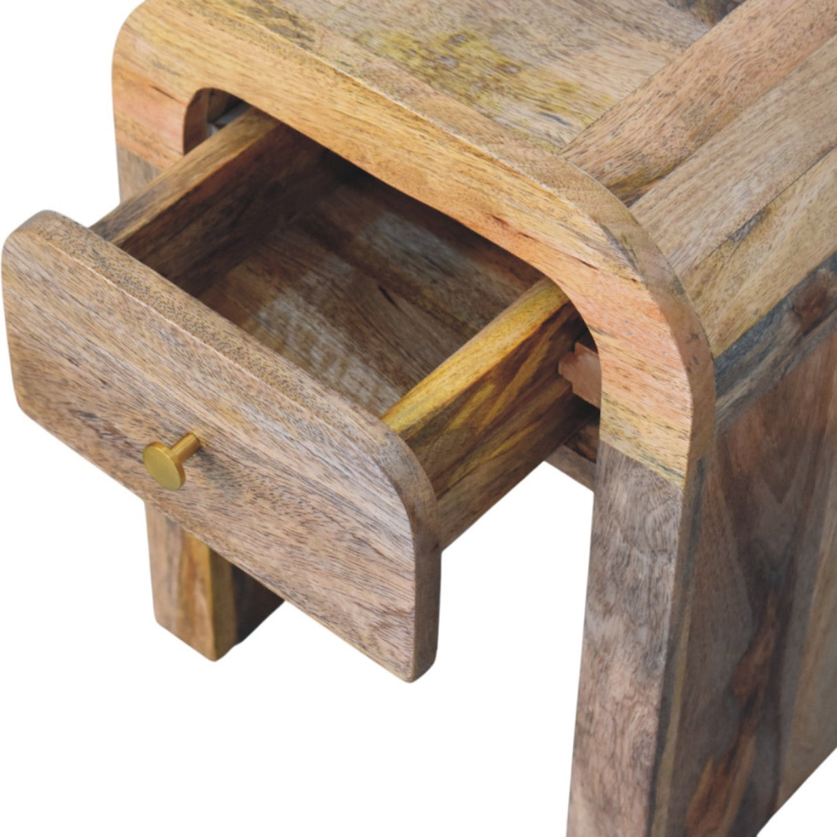 Solid Mango Wood Bedside Cabinet Mini With 1 Drawer - Darcy