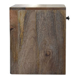 Solid Mango Wood Bedside Cabinet Mini Floating With 1 Drawer - Hereford