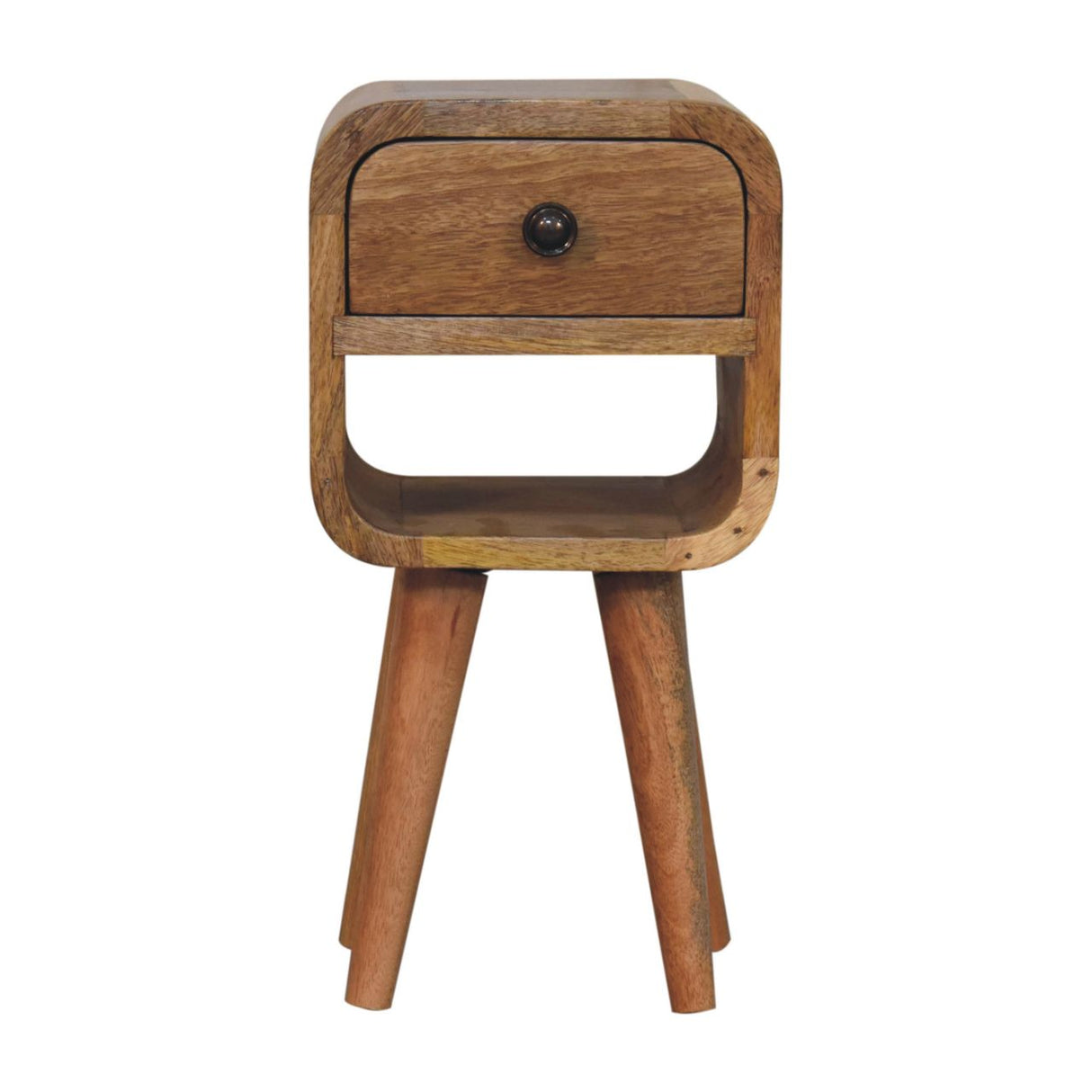 Solid Mango Wood Bedside Cabinet Mini Lower With 1 Drawer - Exeter
