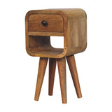 Solid Mango Wood Bedside Cabinet Mini Lower With 1 Drawer - Exeter