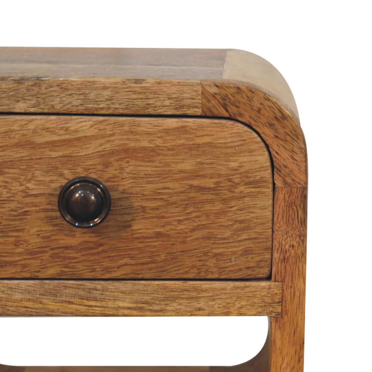 Solid Mango Wood Bedside Cabinet Mini Lower With 1 Drawer - Exeter