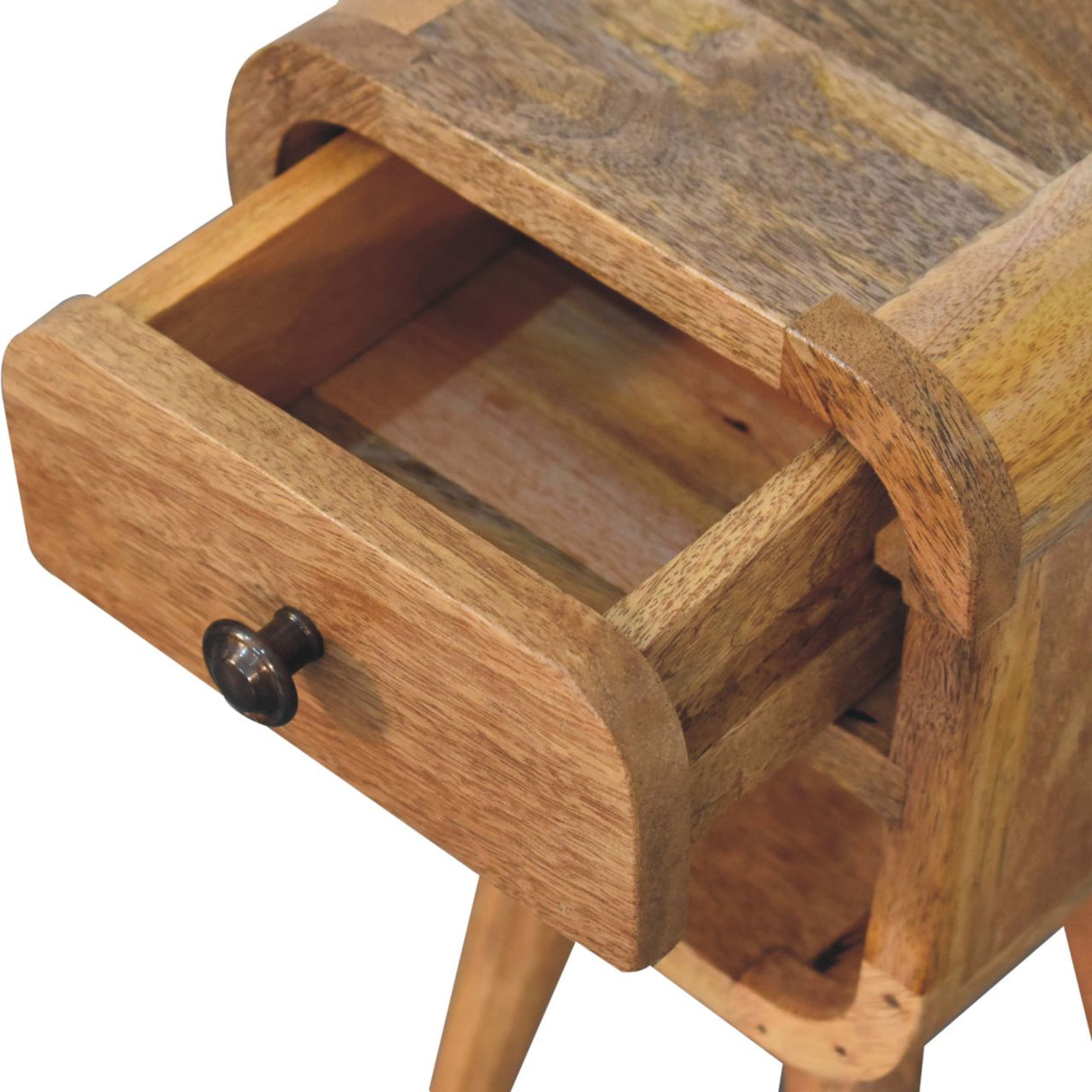 Solid Mango Wood Bedside Cabinet Mini Lower With 1 Drawer - Exeter
