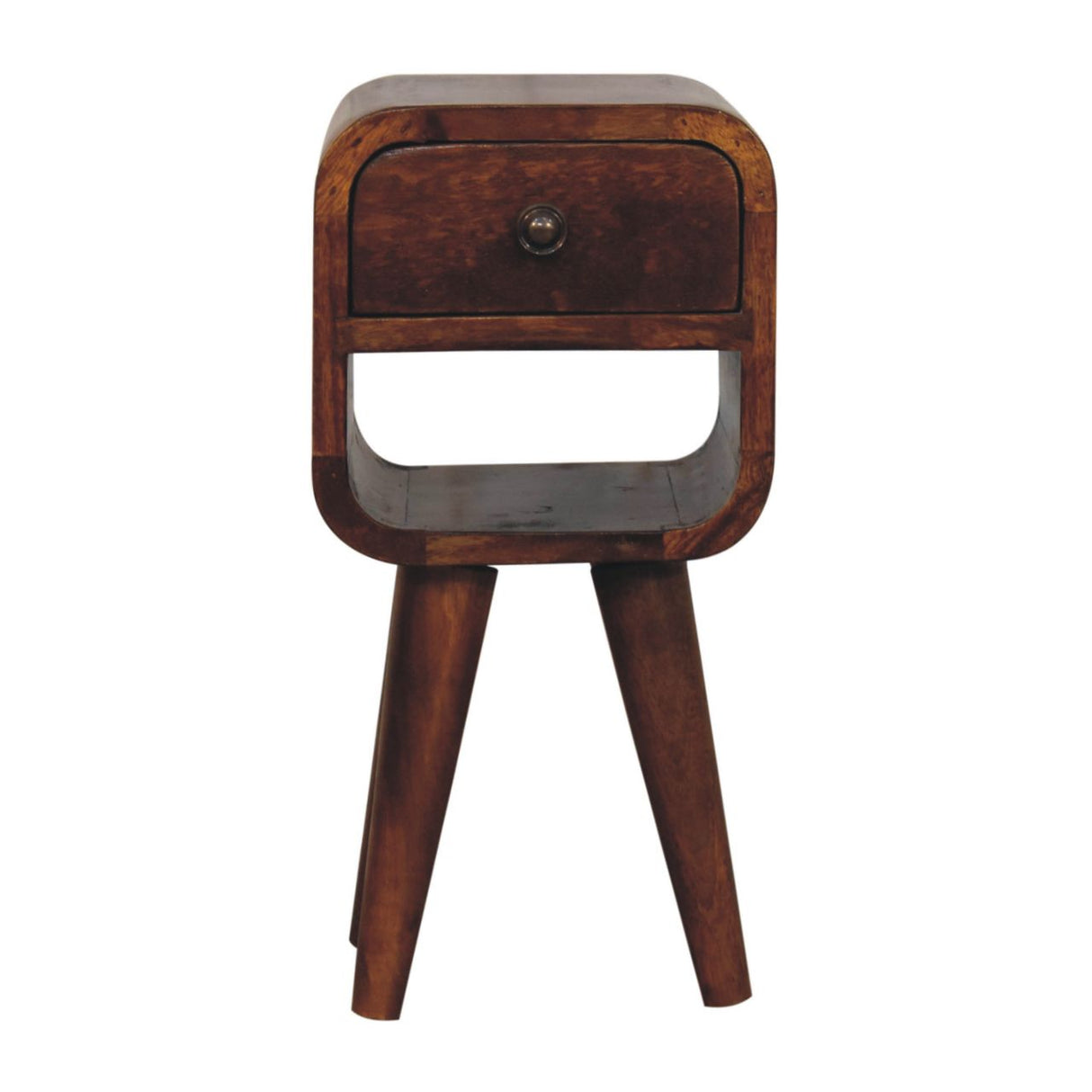 Solid Mango Wood Bedside Cabinet Mini Lower With 1 Drawer - Exeter