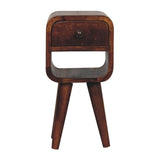 Solid Mango Wood Bedside Cabinet Mini Lower With 1 Drawer - Exeter