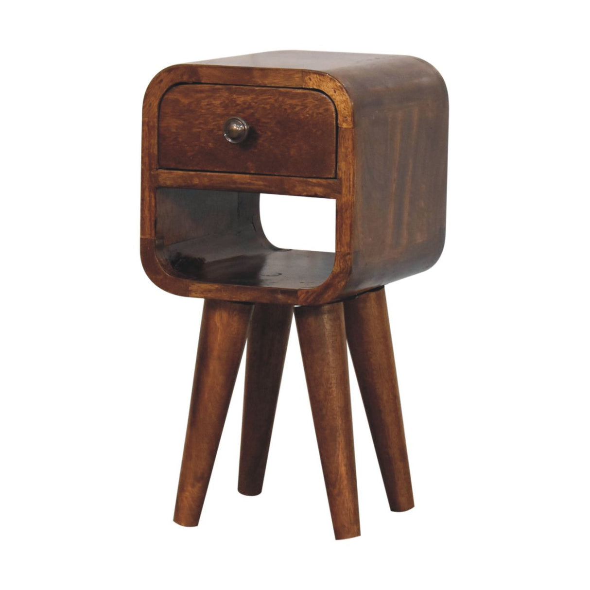 Solid Mango Wood Bedside Cabinet Mini Lower With 1 Drawer - Exeter