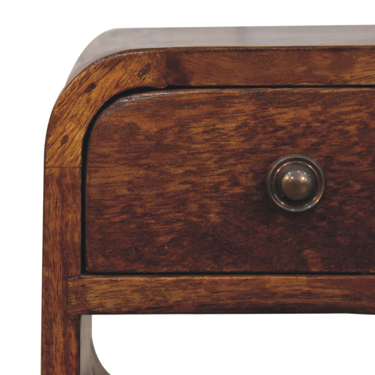 Solid Mango Wood Bedside Cabinet Mini Lower With 1 Drawer - Exeter