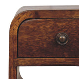 Solid Mango Wood Bedside Cabinet Mini Lower With 1 Drawer - Exeter