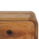 Solid Mango Wood Bedside Cabinet Mini Wall Mounted With 1 Drawer - Avora